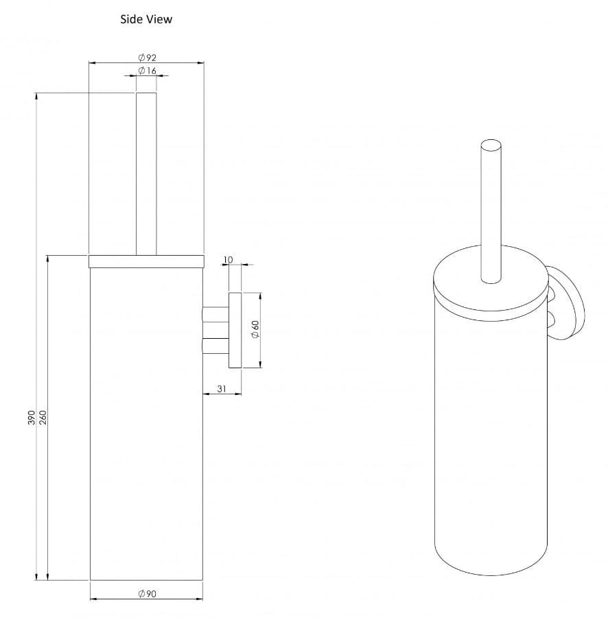 Туалетная щетка из нержавеющей стали LUSSO Luxe ARCH-00115221 - Вид №13