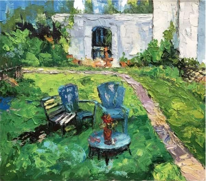 Картина на холсте 90х120 см "Пейзаж" EVENHOME КАРТИНЫ МАСЛОМ 129910 Бежевый;голубой;зеленый;разноцветный