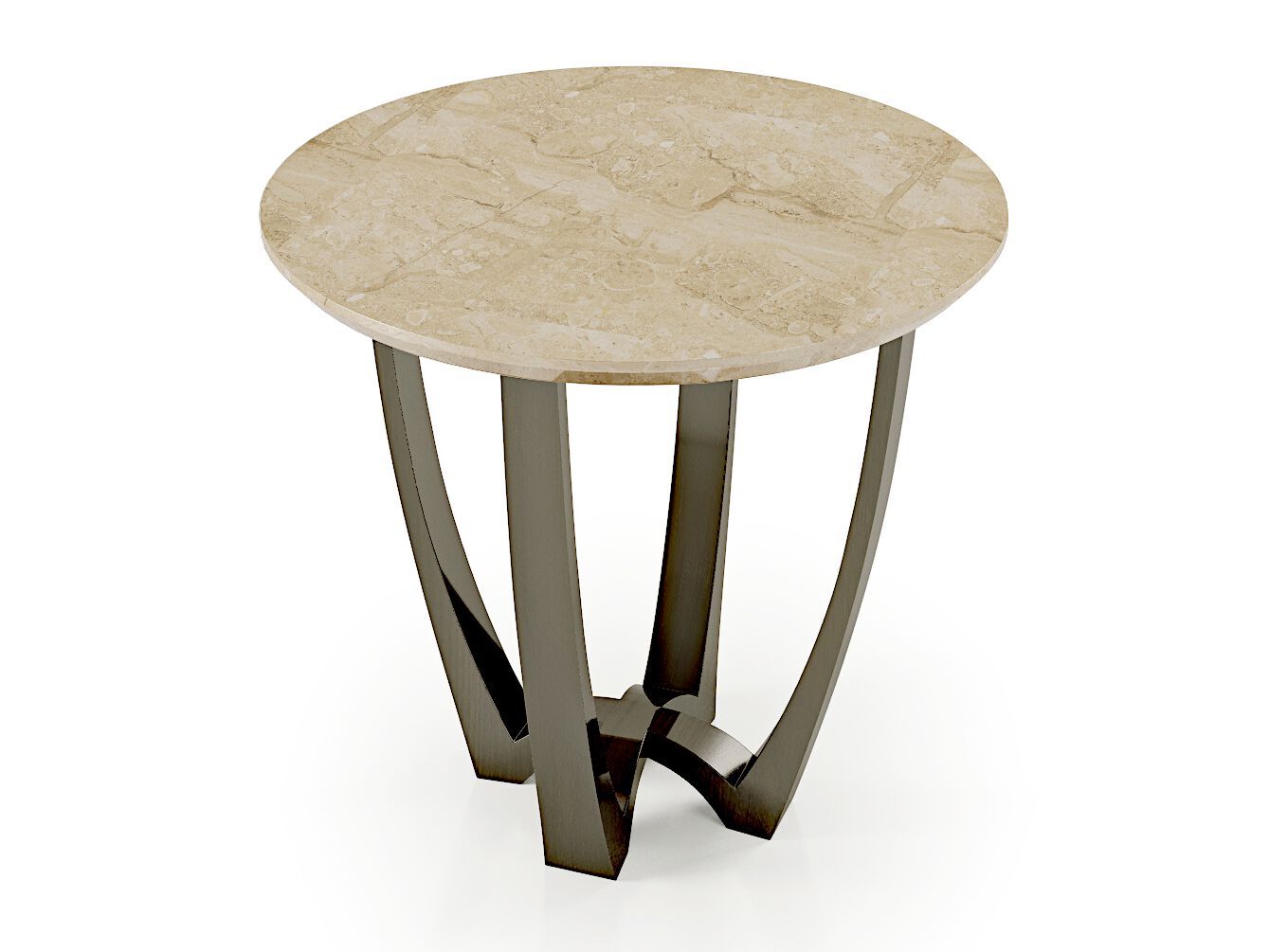 Высокий круглый мраморный журнальный столик Bizzotto Italia Symphony-Infinity ARCH-00104964 - Вид №1