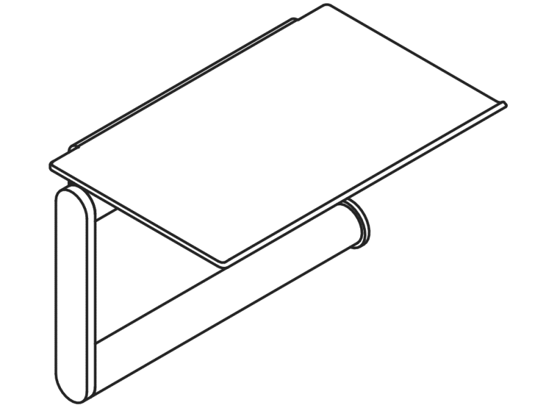 900.21.004XA Держатель рулона туалетной бумаги с полкой HEWI System 900 - Вид №2