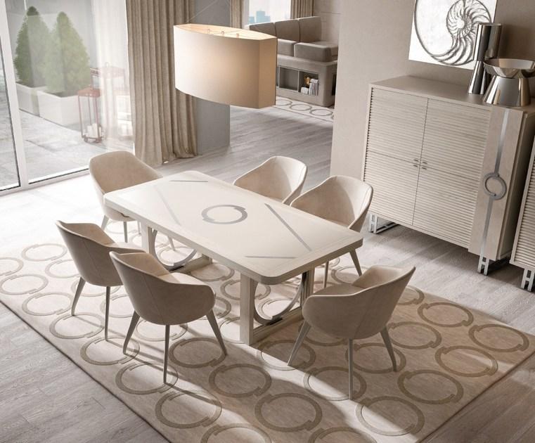 Caroti Прямоугольный обеденный стол из дерева и стекла Concept Art.114 - rhombus - Вид №1