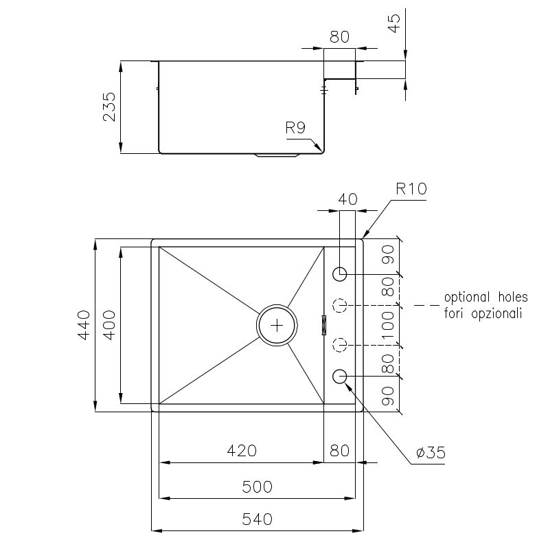1235050 Мойка Quadra 1235 050 Fosterspa  - Вид №1