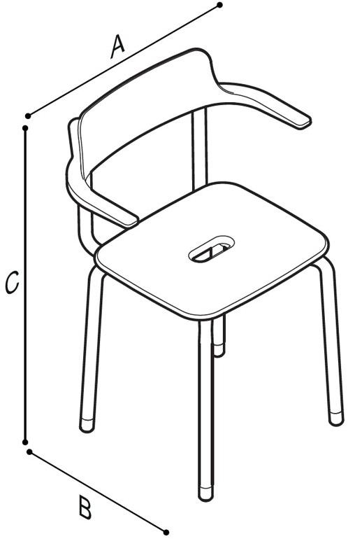 Ponte Giulio Стул с подлокотниками Hug G12jds04 - Вид №1