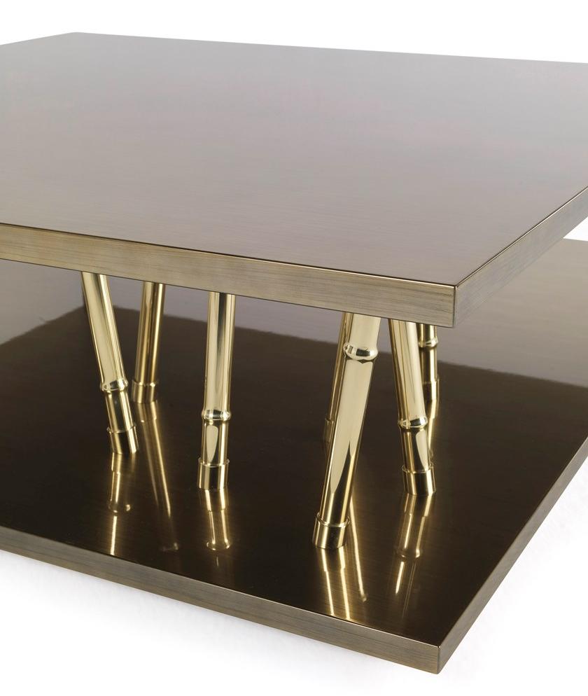 ETRO Home Interiors Низкий квадратный деревянный журнальный столик Taxila E.tax.231.a - Вид №3