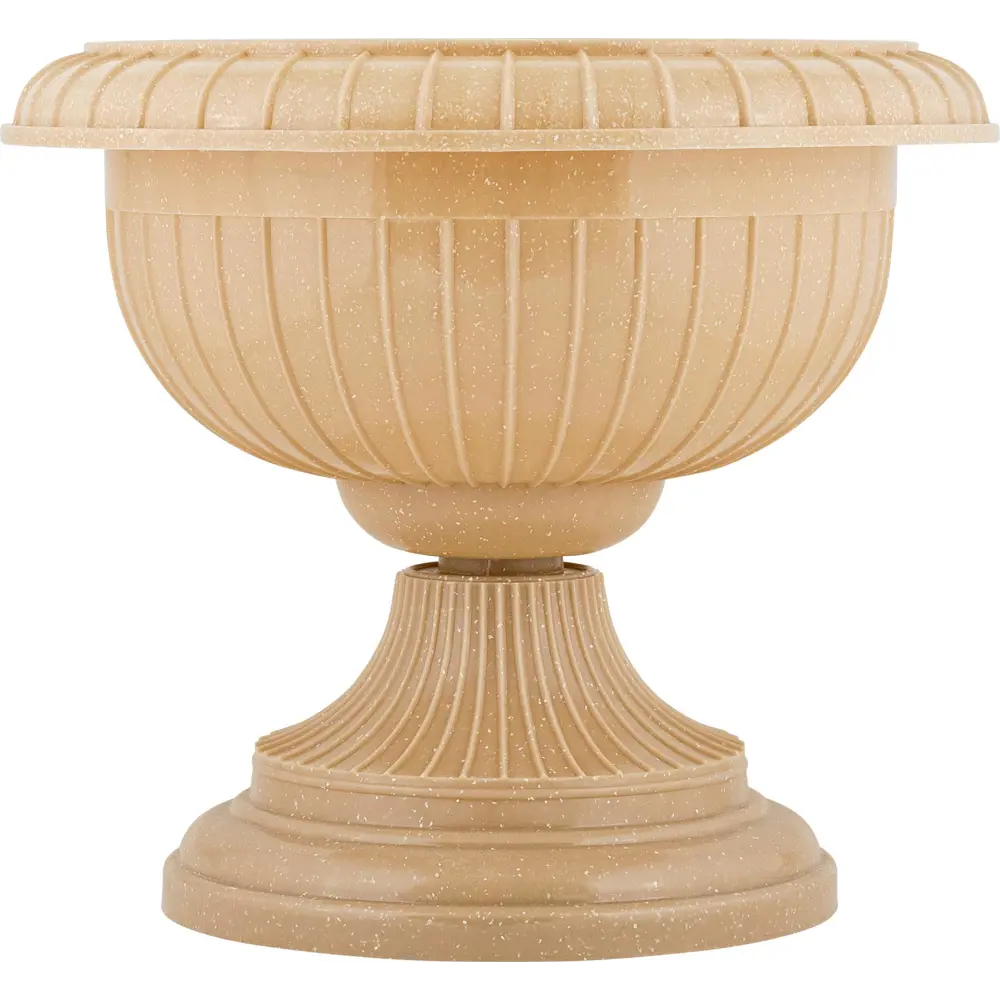 INGREEN Вазон на ножке для цветов и растений песчаный кварц 89359541 STONE STLM-0956045 - Вид №1