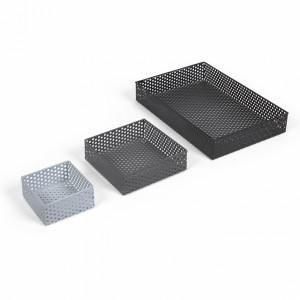 109404 Jeannie set of 3 desk organisers in multicoloured metal La Forma