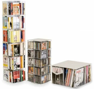 KRIPTONITE Отдельно стоящий вращающийся книжный шкаф из алюминия