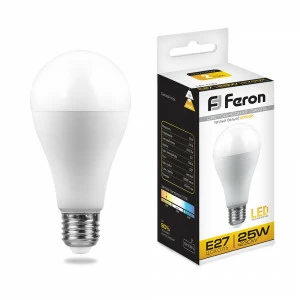 Лампа светодиодная Feron "Шар" E27 25W 2700K LB-100 25790 FERON  00-3956545 Матовый