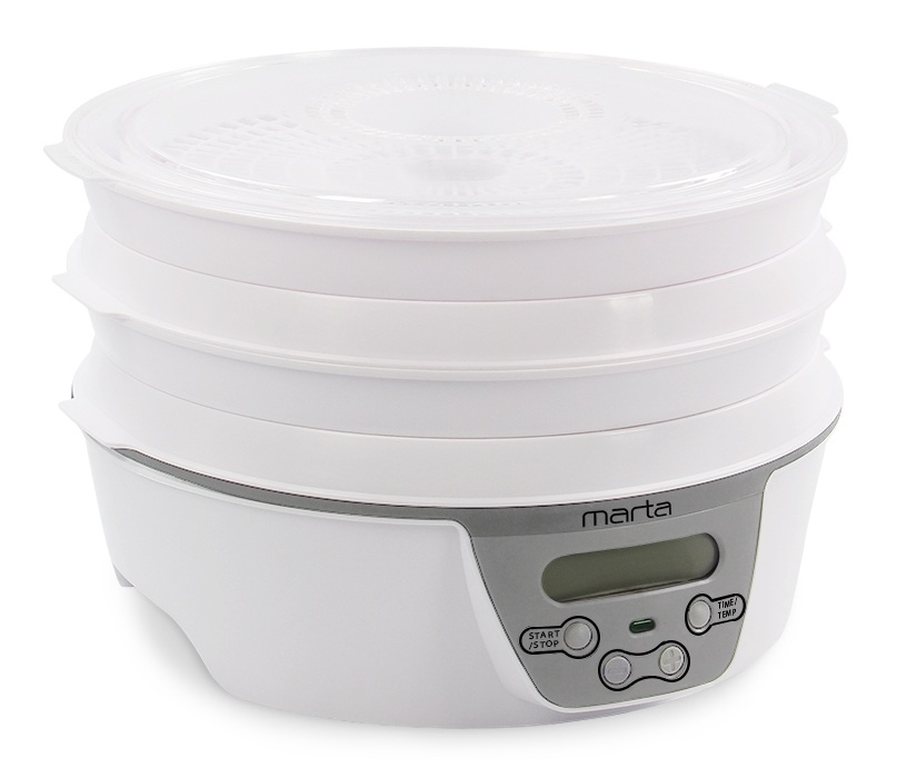 9934666 Сушилка для овощей и фруктов MARTA MT-FD1888A белый STDN-0002862 - Вид №3