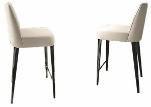 Martini Interiors Высокий кожаный табурет со спинкой Kelly