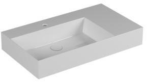 ELLP08146RQM Подвесная раковина настенная прямоугольная Azzurra Ceramica Elegance белая