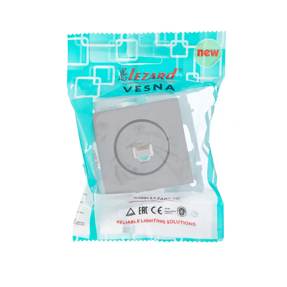 Телефонная розетка Lezard Vesna платина для скрытого монтажа 87103785 STLM-1575113 - Вид №4