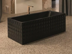 Bette Отдельностоящая прямоугольная стальная ванна Betteloft ornament midnight