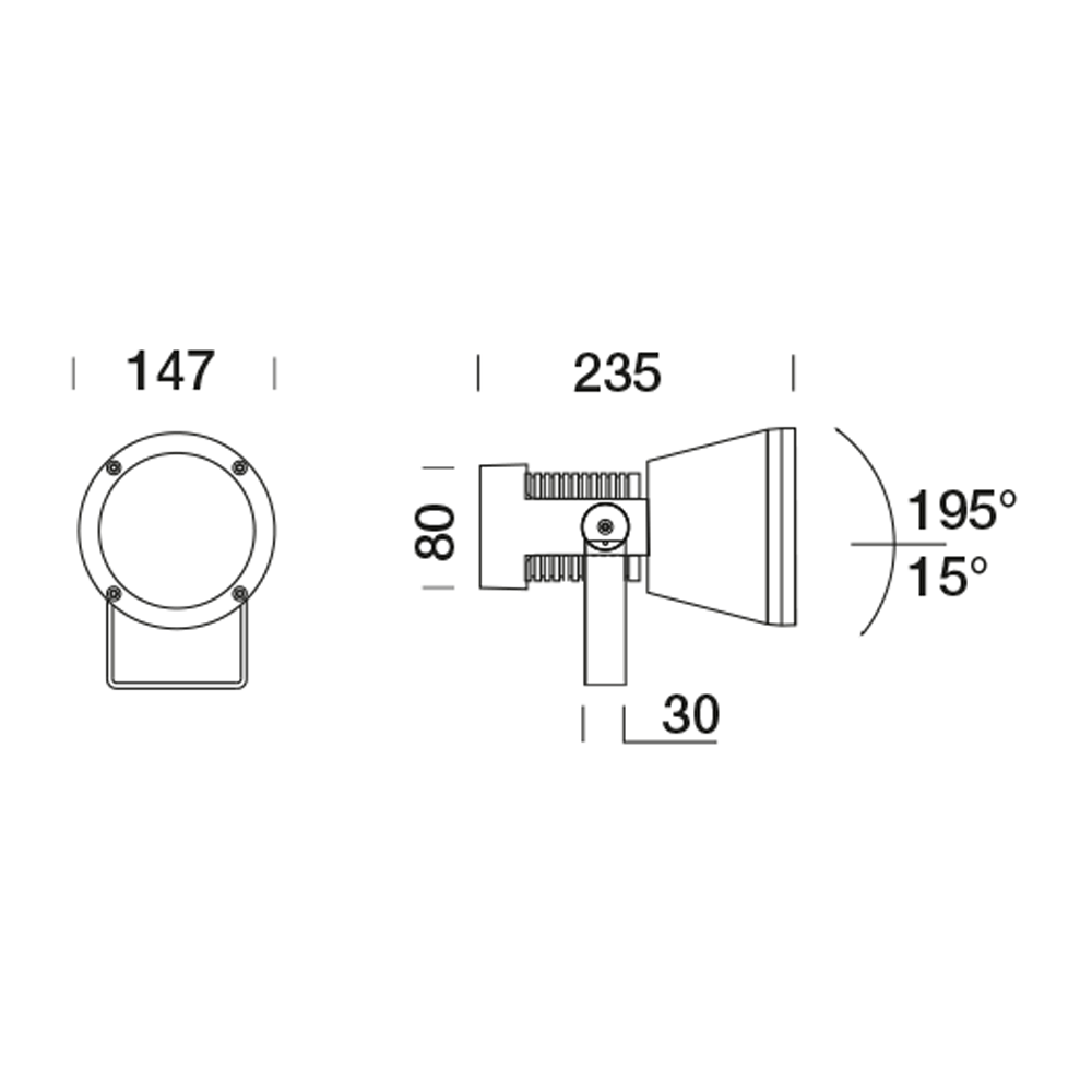 8814563 Проектор Platek MINI SPRING Proiettore  MINI SPRING Floodlight - 1 COB 4000K 36°  - Вид №6
