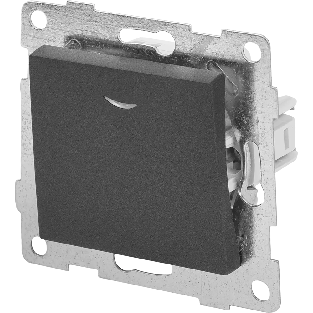 Выключатель GUSI Electric Classic с индикацией в цвете графит 83864241 Ugra STLM-0045172