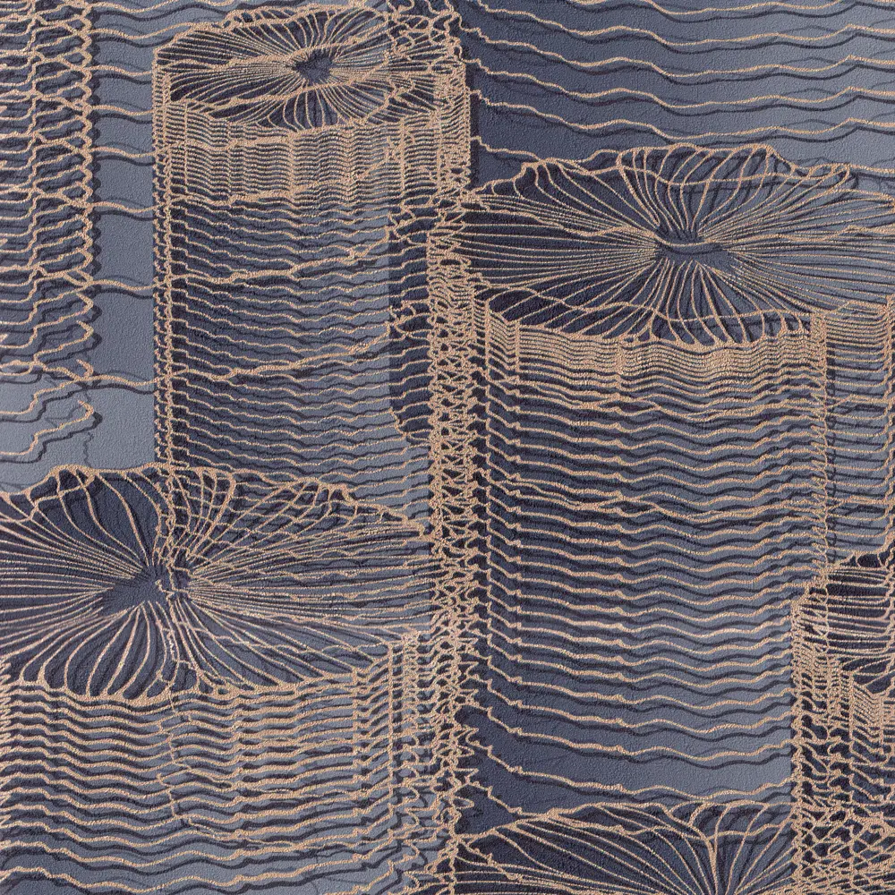 ОБОИ 1,06Х10М ФЛИЗ FLOW СИН OR8024-20 ORNAMY STLM-2127189 - Вид №1