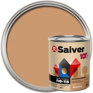 Эмаль ПФ-115 Saiver Lux глянцевая цвет бежевый 0.8 кг 83402326 STLM-2175251