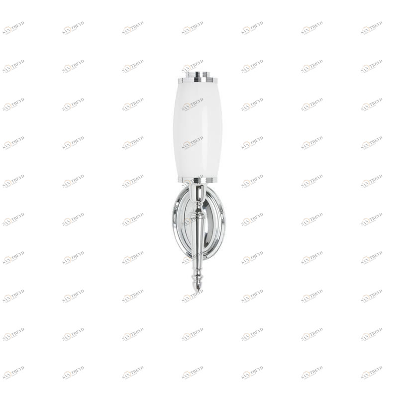 Светильник с овальным основанием и матовым цилиндрическим плафоном, НИКЕЛЬ Arcade Burlington EL/AL13