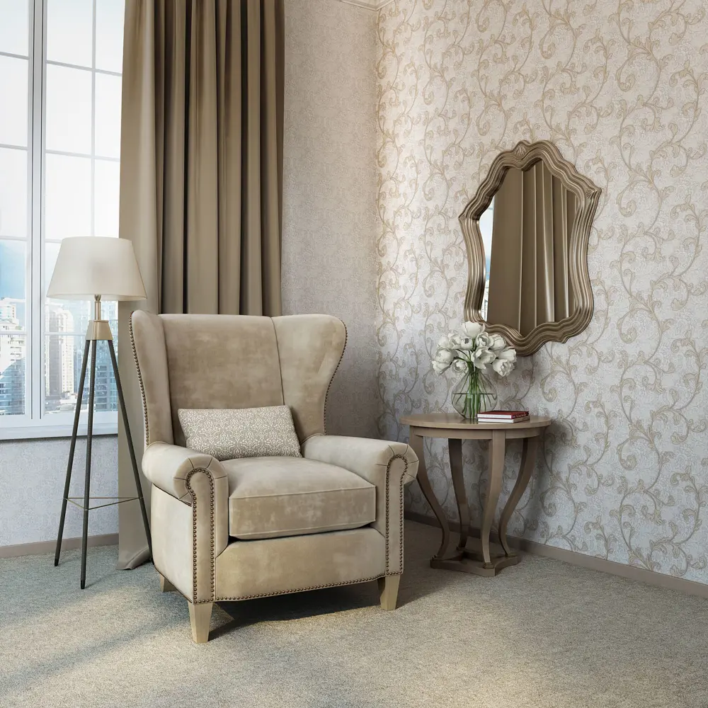 Обои виниловые Home Color Tenderness бежевые 0.53 м 520-21 18744358 STLM-2140401 - Вид №3
