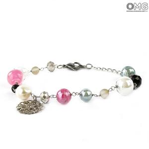 3812 ORIGINALMURANOGLASS Браслет Ирис - Коллекция Antica Murrina - муранское стекло Original Murano Glass OMG 19 см