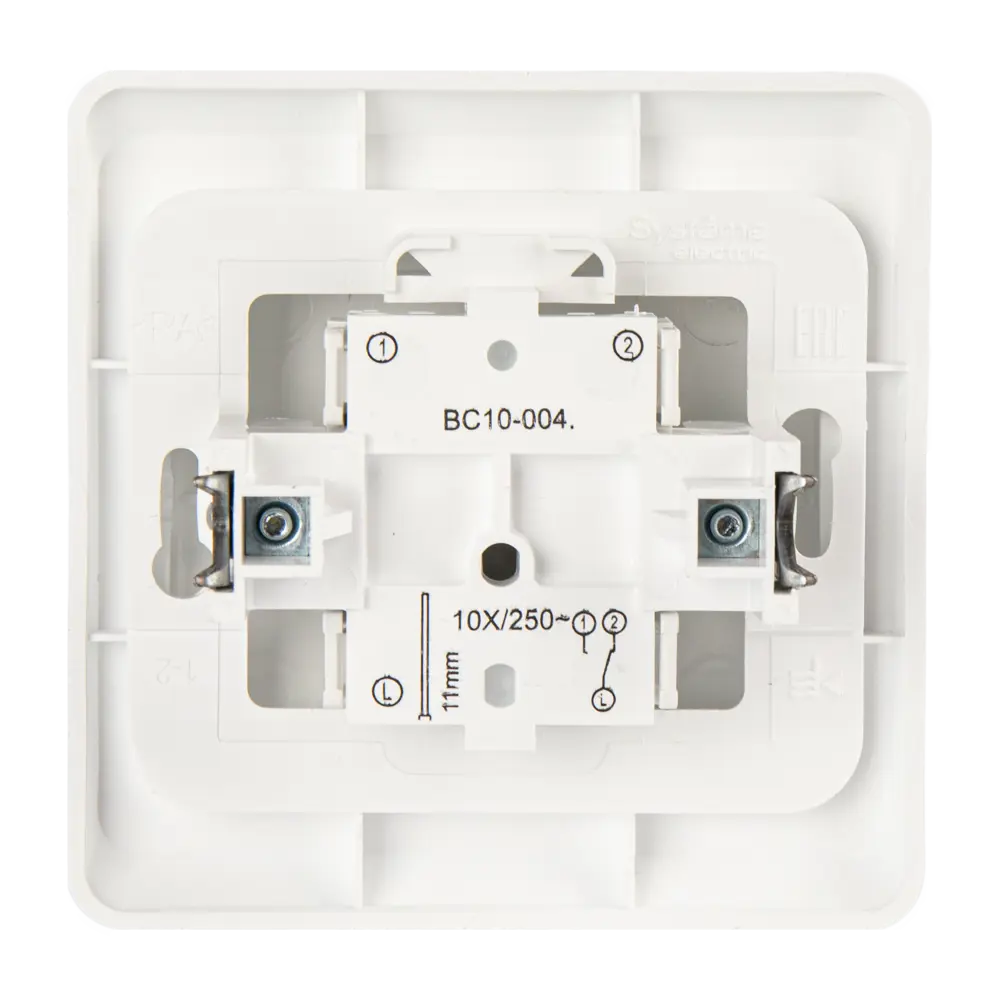Выключатель SYSTEME ELECTRIC Этюд одноклавишный белый глянцевый 11300607 STLM-0001166 - Вид №3