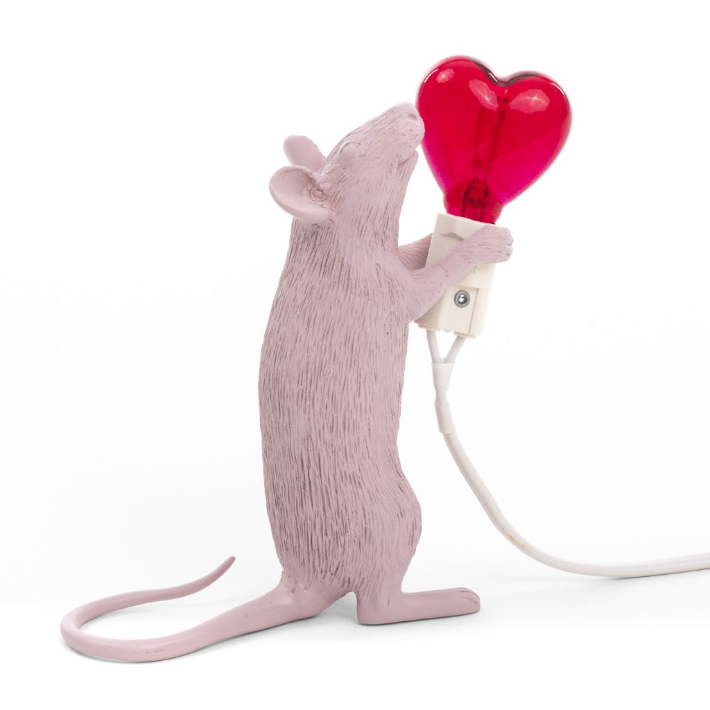 Настольная лампа 14,5х6 серая Mouse Lamp Love Edition 14884SV SELETTI ЖИВОТНЫЕ, МЫШЬ 00-3882461 Розовый  - Вид №6