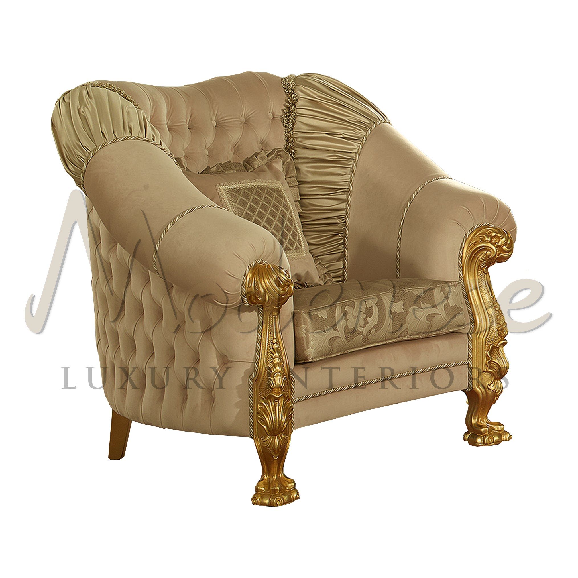 Тканевое кресло с подлокотниками Modenese Luxury Interiors Royal ARCH-00146195 - Вид №3
