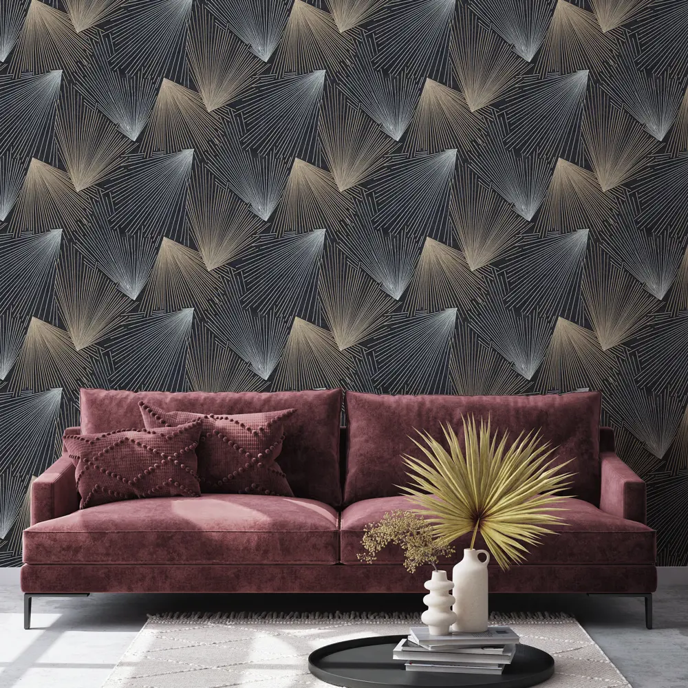 Обои флизелиновые Euro Decor Salute черные 1.06 м ED7211-22 87710191 STLM-2135612 - Вид №2