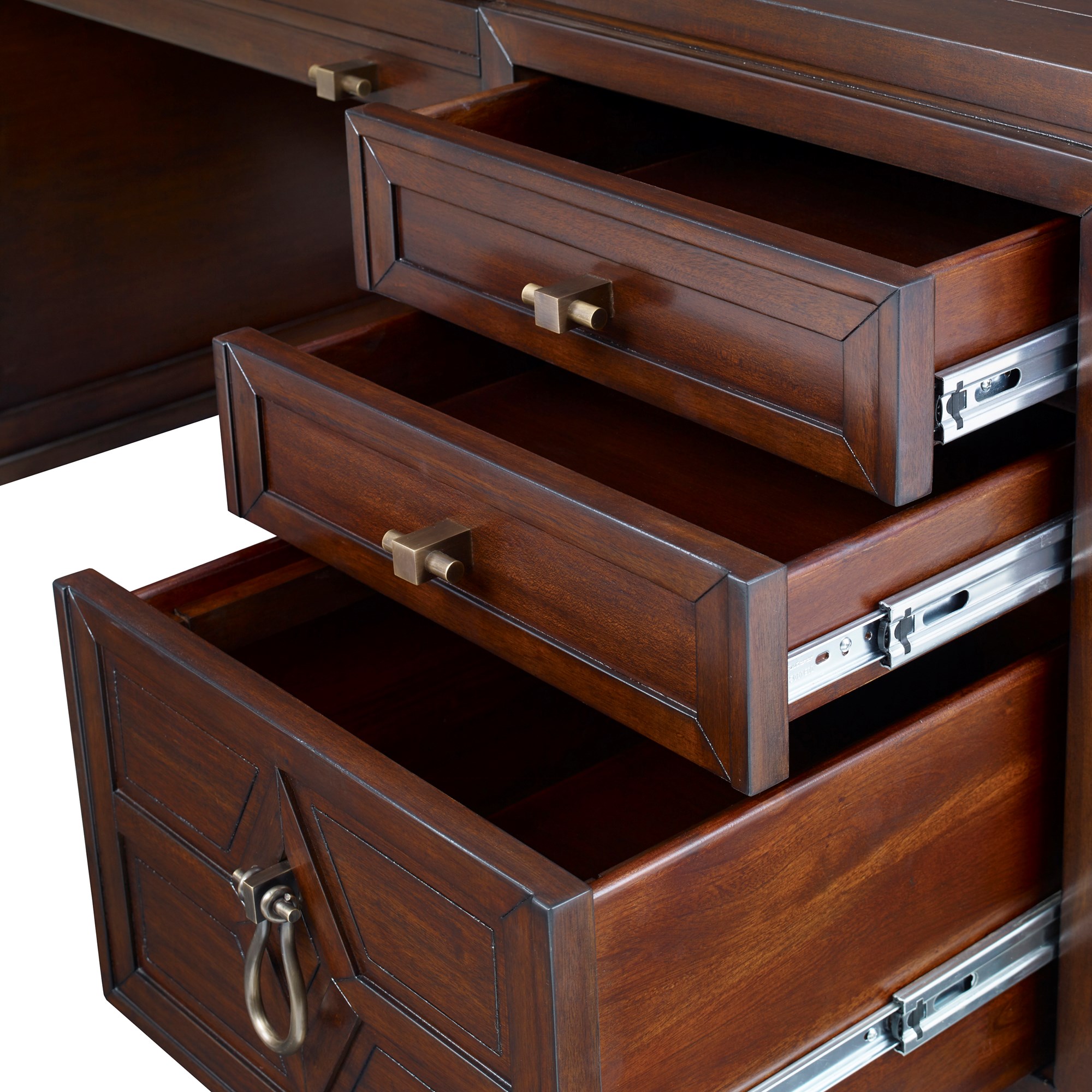 Столы 04602-320-374 Diamond Executive Desk - Dark Ambella  - Вид №8