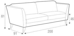 Sits Мягкий 3-х местный диван из бархата Koriander sun-id-1454154 - Вид №3