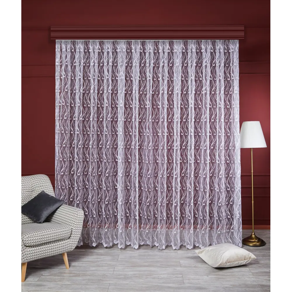 Тюль 1 м/п Классика сетка 280 см цвет серый 85337329 STLM-2129625 ELIT HOME  - Вид №1