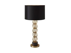 Настольная лампа из ткани и Мраморного основания