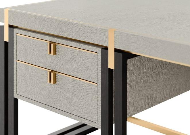 FRATO Прямоугольный письменный стол из массива дерева с ящиками Seoul Ffu120007aaz - Вид №2