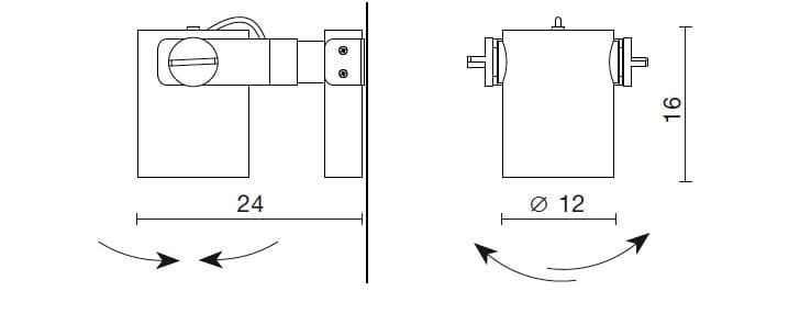 Алюминиевый регулируемый настенный светодиодный прожектор Martinelli Luce R11 ARCH-00088238 - Вид №1