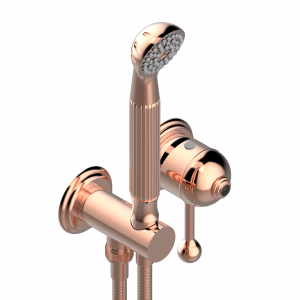 U1T-6561B Trim only for wall mixer with complete handshower on hook Thg-paris Sully с чёрным ониксом Розовое золото
