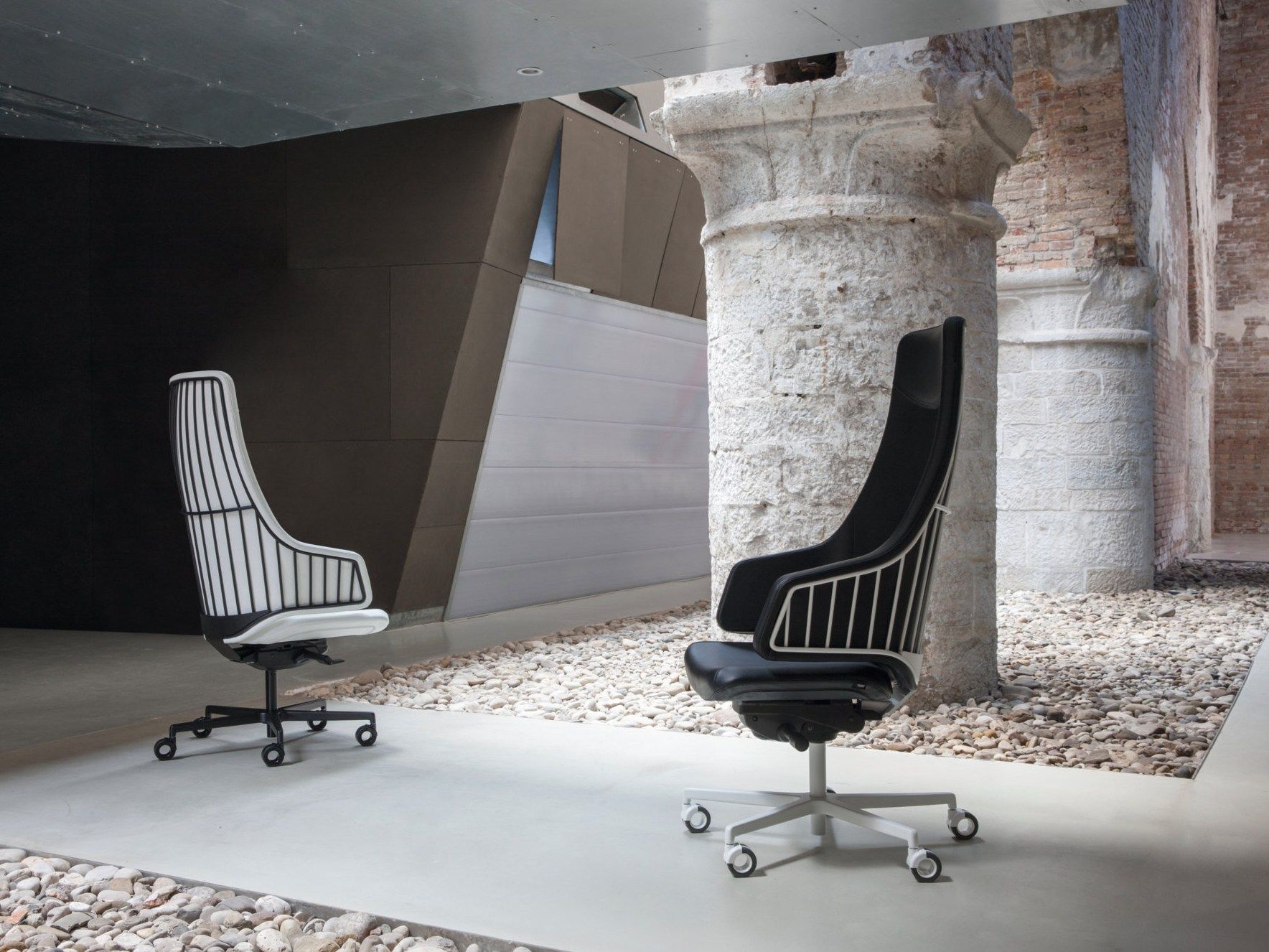 Регулируемое по высоте офисное кресло с колесами 5 спиц Luxy Италия ARCH-00013144 - Вид №9