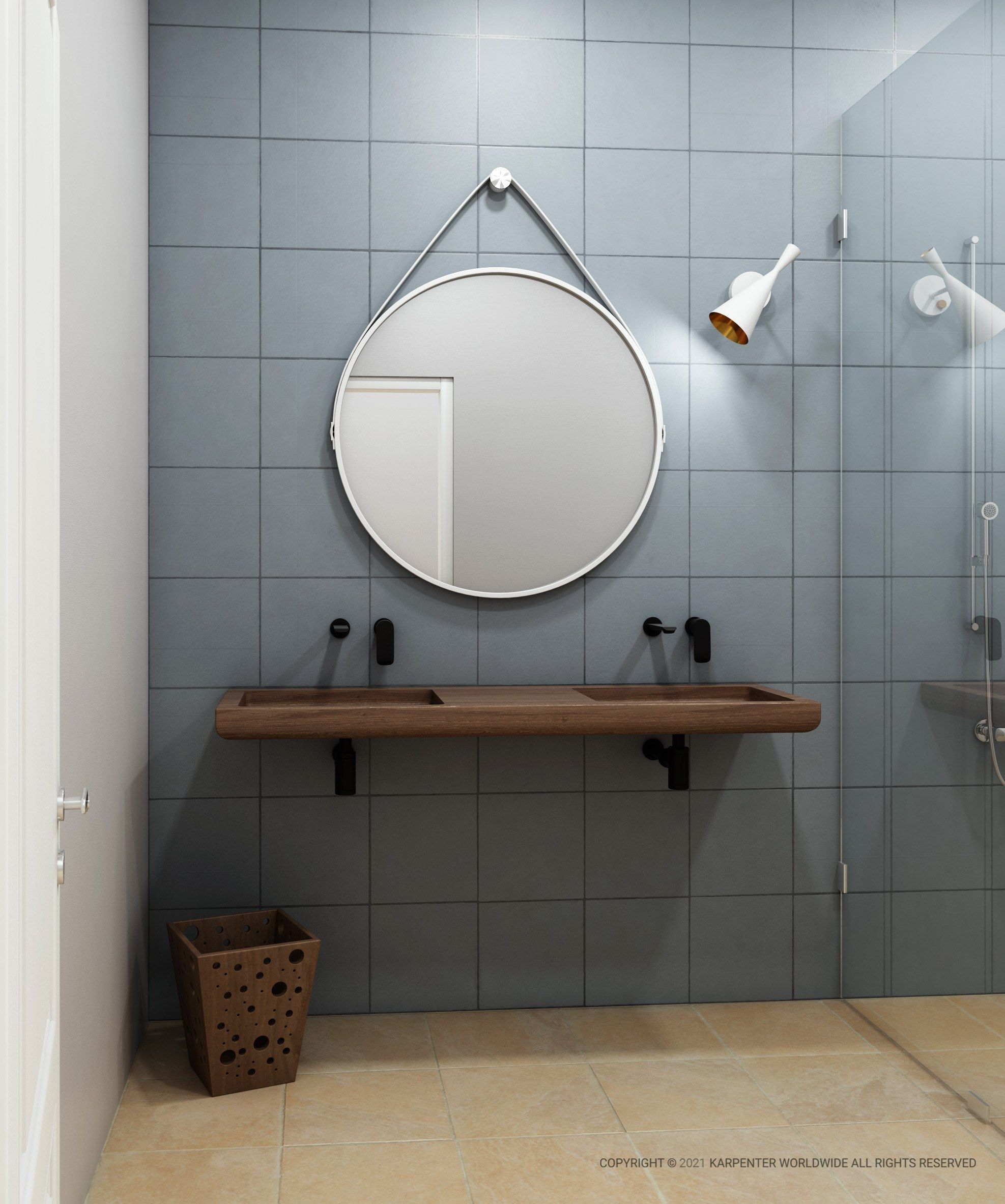 Двойной подвесной умывальник KARPENTER ARCH-00046613 - Вид №3