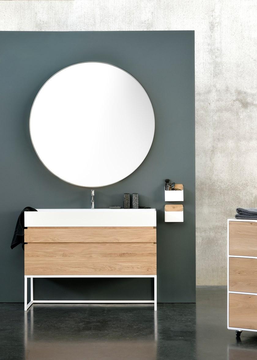 Ethnicraft Мебель для умывальника из дуба с ящиками Oak layers 58010/58013 - Вид №3