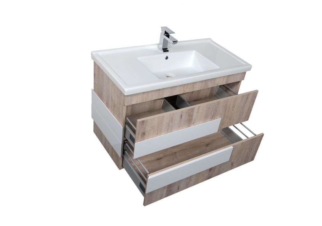 Тумба с раковиной Aquanet Мадейра 100 дуб кантри 0018307200182325 - Вид №5