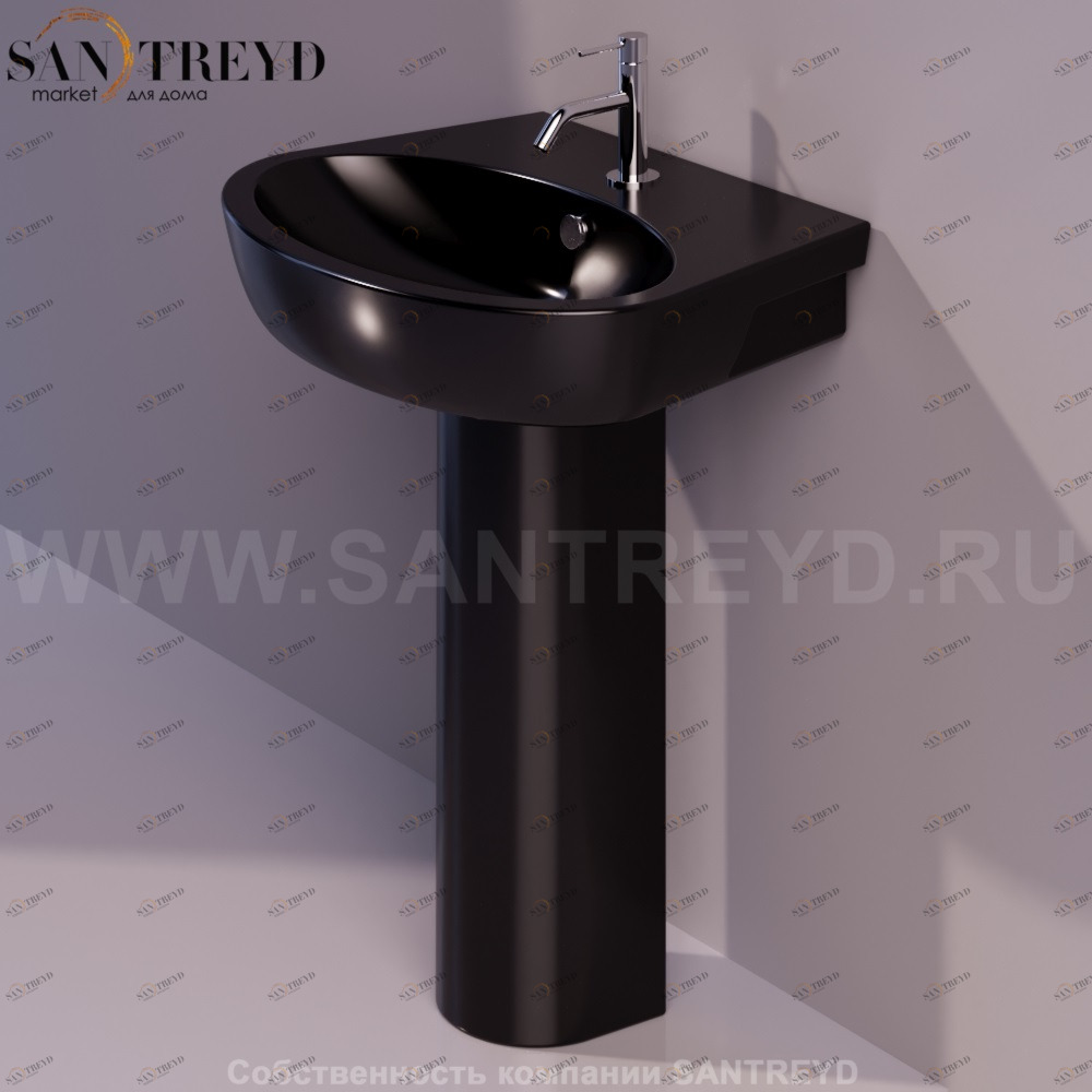 CN200NERO Пьедестал для раковины овальная Simas LFT Spazio