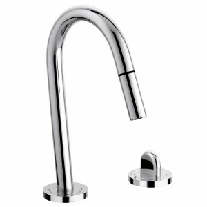 Graffio Смеситель для умывальника с керамическим картриджем, 2 отверстия, «touch». HO103