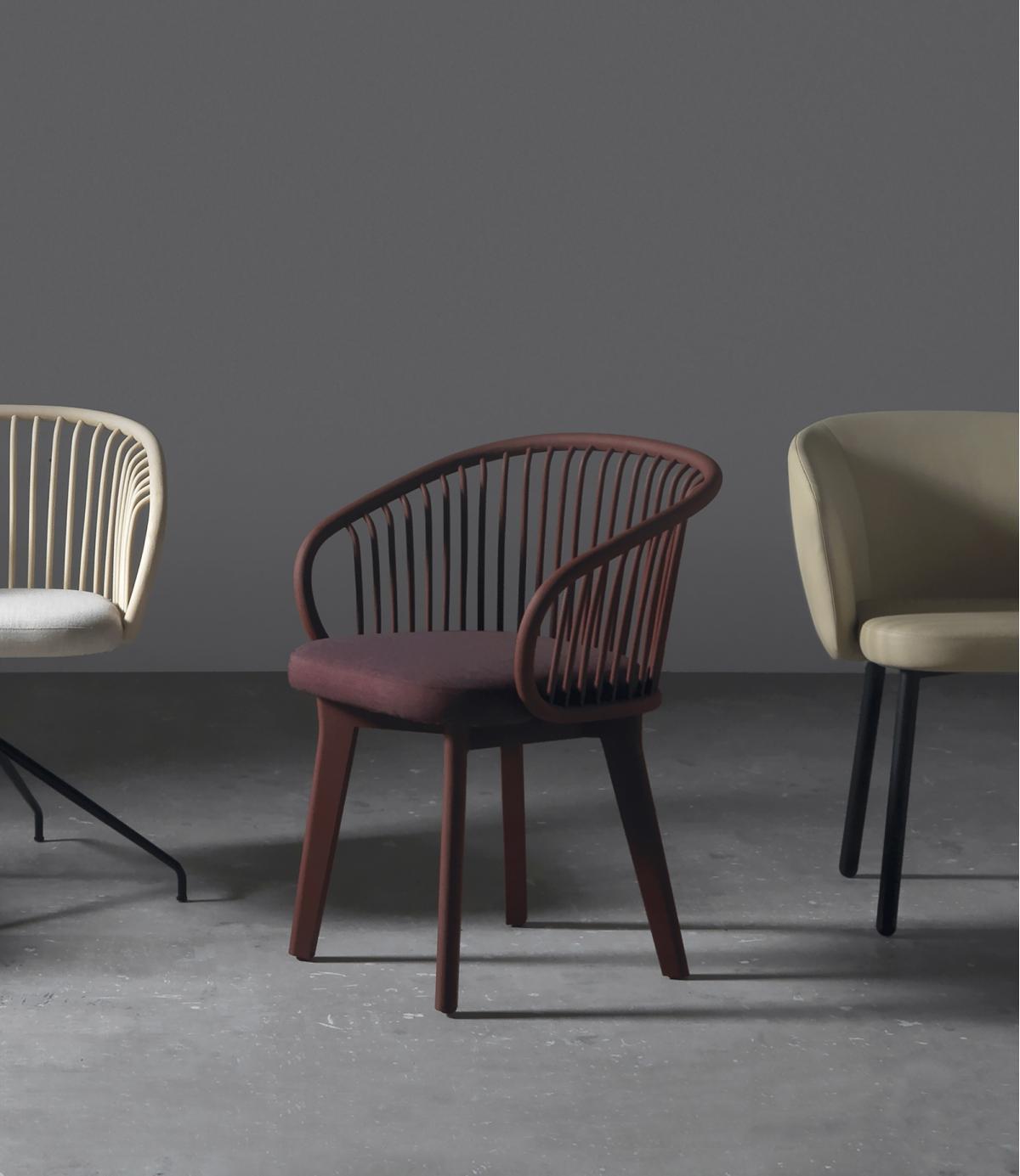 060925 Обеденное кресло деревянные ножки Expormim Huma 