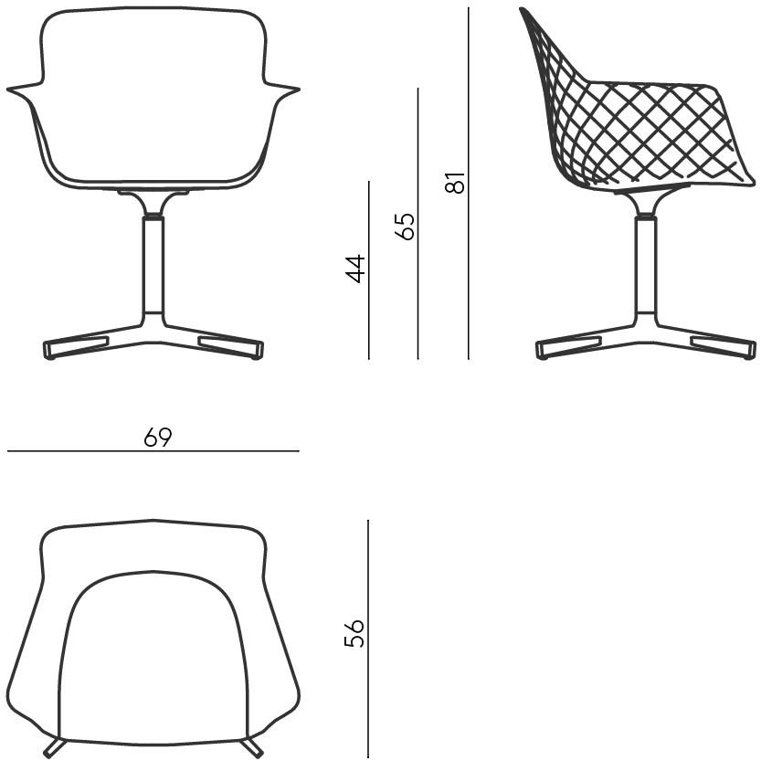 DE PADOVA Стул из полиуретана с подлокотниками sun-id-1489259 - Вид №4
