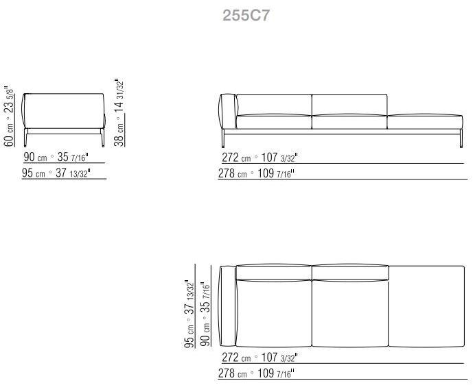 Flexform Секционный диван со съемным чехлом из ткани Romeo sun-id-1480458 - Вид №14