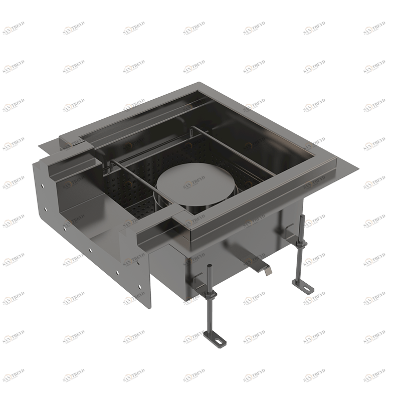 Промышленный сливной трап с коробчатым выпуском из нержавеющей стали AISI 304 ALCAPLAST APR11151