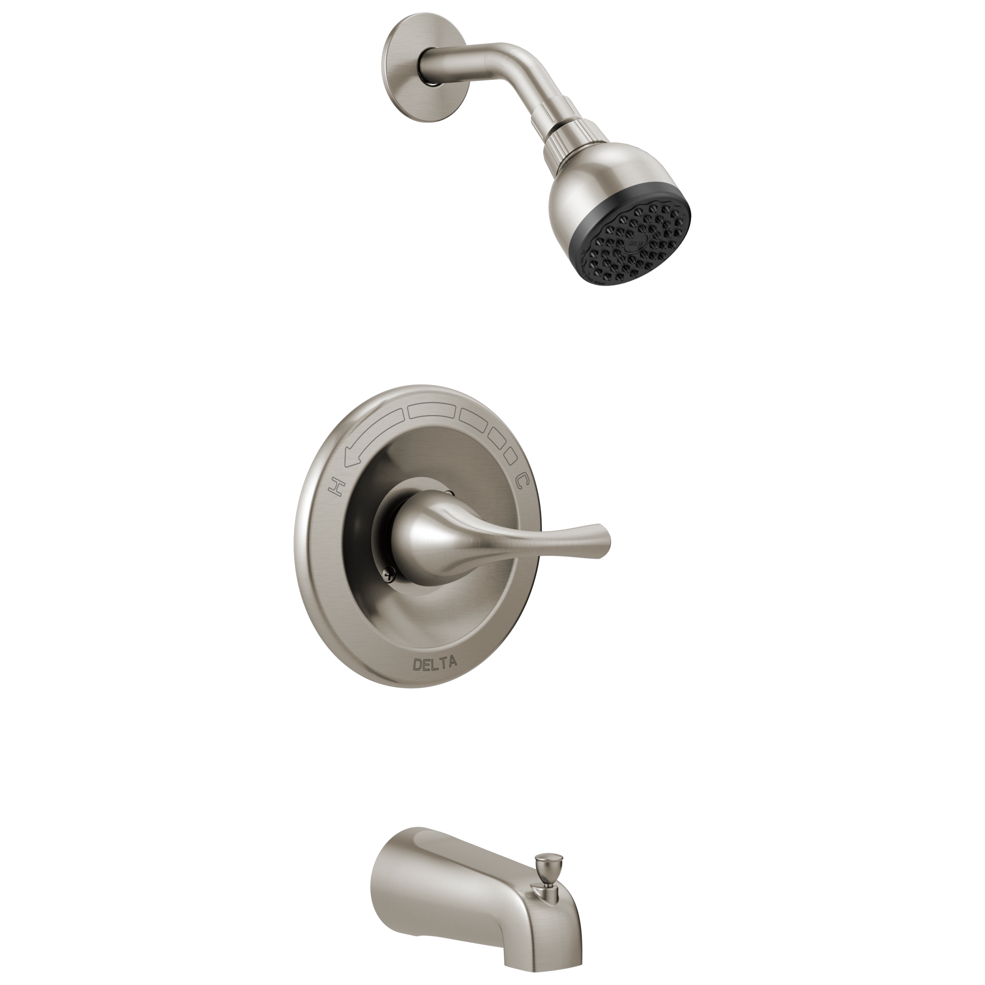 B114915C-SS Ванна с одной ручкой и душ Delta Faucet DELTA Нержавеющая сталь