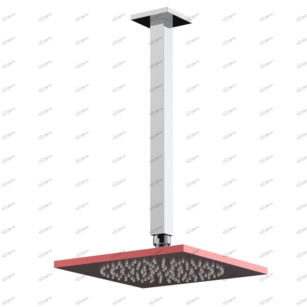 Graffio Квадратная лейка душа 200 × 200 мм с квадратным потолочным кронштейном 300 мм. TA851 