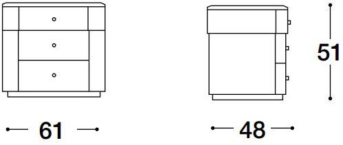 VOLPI Тумбочка овальная с ящиками Luigi volpi Lv-83005.cd3 - Вид №1