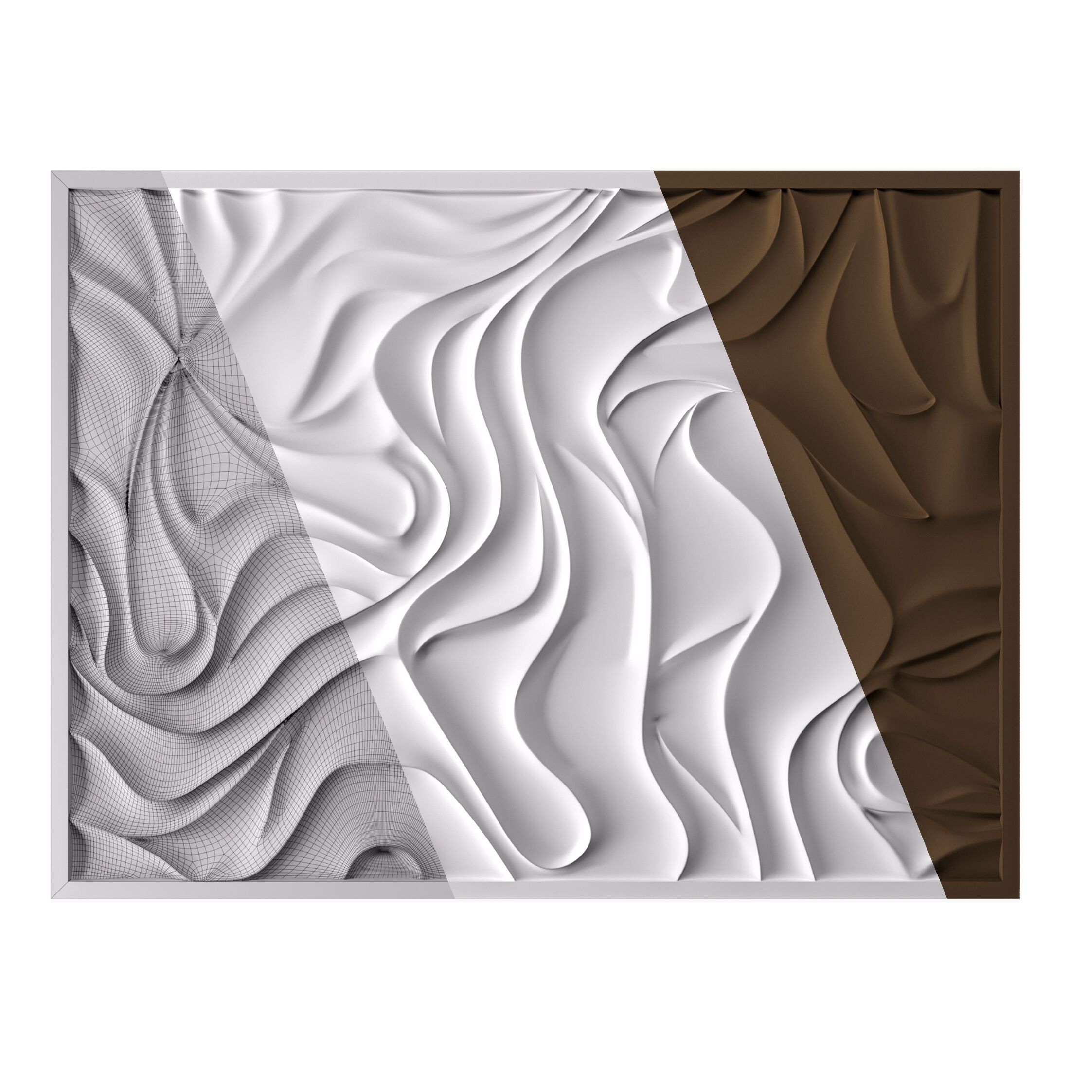 Трехмерная декоративная гипсовая панель WallDeco VELVET ARCH-00142639 - Вид №1