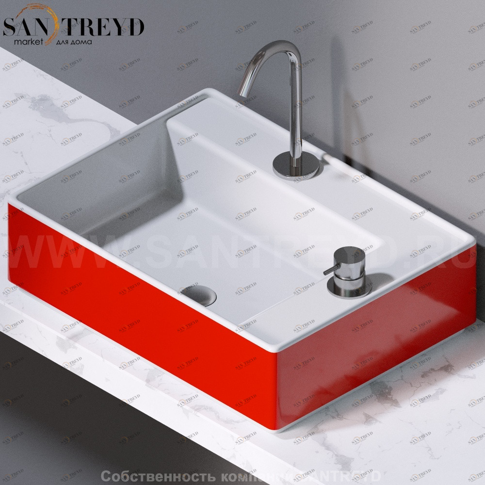 L640225 Накладная раковина на столешницу  прямоугольная A. e T. Italia Fly AeT ITALIA